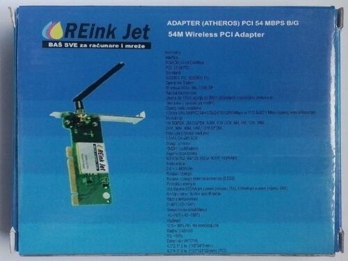 REINKJET * PCI 2,4GHZ 54MBPS B/G ATHEROS RWL548P SA UGRADJENOM FIKSNOM ANTENOM (299)