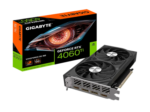 GRAFIČKA KARTA GIGABYTE RTX 4060 GV-N4060D6-8GD NVD/8GB/GDDR6/128BIT/CRNA