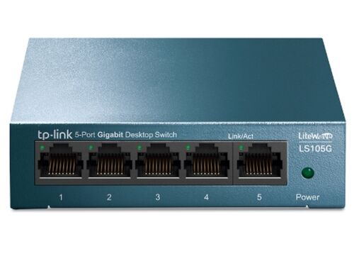 SWITCH TP-LINK LS105G LITEWAVE GIGABIT 5XRJ-45/10/100/1000MBPS/METALNO KUĆIŠTE