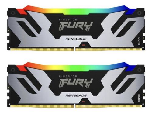 MEMORIJA KINGSTON 32GB(2X16GB)/DIMM/DDR5/6000MHZ/CL32/FURY RENEGADE SILVER XMP