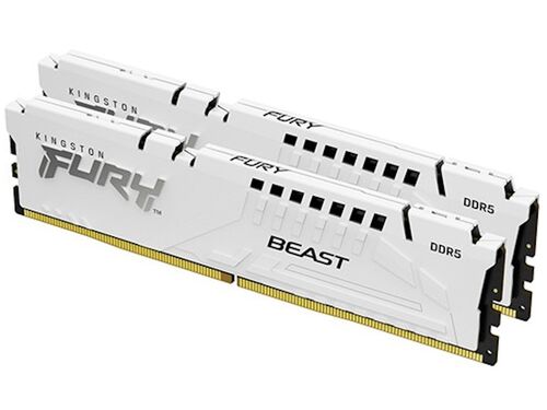 MEMORIJA KINGSTON 64GB(2X16GB)/DIMM/DDR5/6000MHZ/CL36/FURY BEAST WHITE EXPO