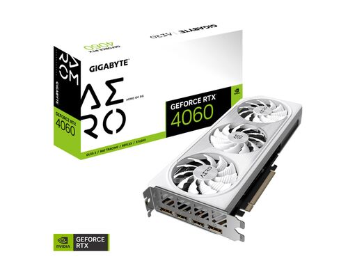 GRAFIČKA KARTA GIGABYTE GV-N4060AERO OC-8GD 8GB/NVD/GDDR6/128BIT/SIVA