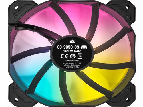 KULER ZA PC CORSAIR SP120 RGB ELITE/120MM X 25MM/RGB/CRNA