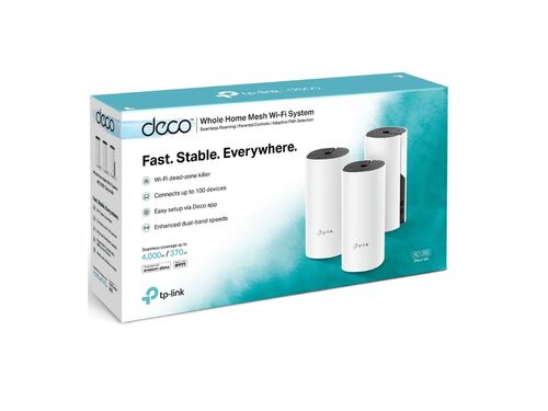 MREŽNI MESH SISTEM TP-LINK DECO M4(3-PACK) WI-FI/AC1200/867MBPS/300MBPS/2XGLAN/2 ANTENE