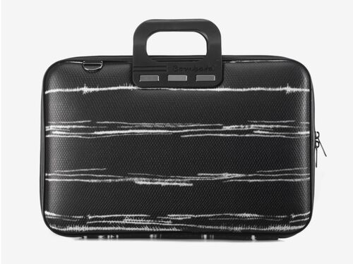 TORBA BOMBATA  MEDIO BLACK&WHITE 13"/CRNA