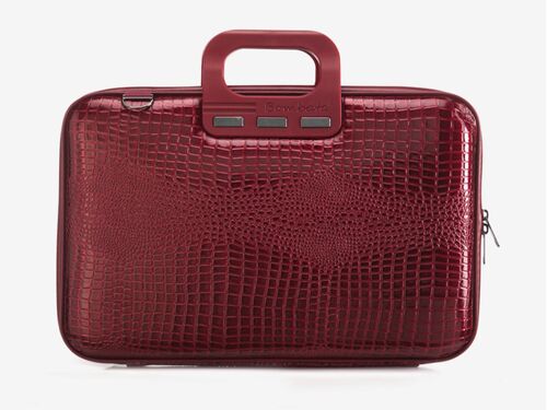 TORBA BOMBATA SHINY COCCO 13" BURGUNDY RED/CRVENA