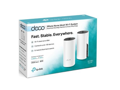 MREŽNI MESH SISTEM TP-LINK DECO M4(2-PACK) WI-FI/AC1200/867MBPS/300MBPS/2XGLAN/2 ANTENE