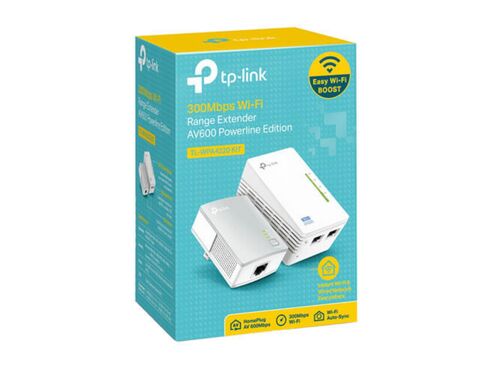 POWERLINE ADAPTER TP-LINK TL-WPA4220KIT WI-FI/AV600/600MBPS/300MBPS/HOMEPLUG AV/WPA4220-PA4010/300