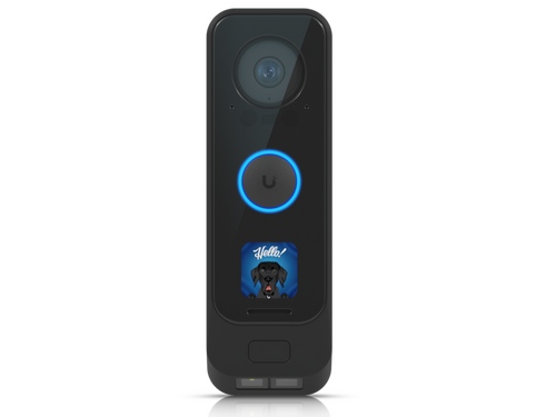 DUAL-CAMERA 4K VIDEO DOORBELL WITH PROGRAMMABLE DISPLAY, FINGERPRINT ACCESS AND INTEGRATED PORCH LIG