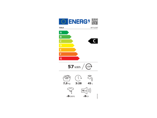 VEŠ MAŠINA TESLA WF71230T INVERTER/7KG/1200 OBRTAJA/C/85X59,5X47CM/BELA