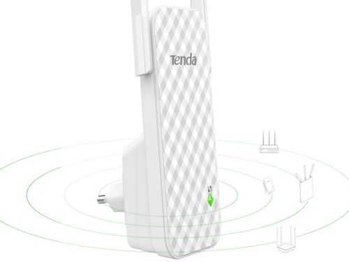 TENDA A9 WIFI RIPITER/RUTER 300MBPS REPEATER MODE CLIENT+AP WHITE (ALT:WNP-RP300-03 )