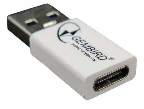 CCP-USB3-AMCM-0M** GEMBIRD USB 3.1 AM TO TYPE-C FEMALE ADAPTER CABLE, WHITE (ALT.A-USB3-AMCF-01, 79)