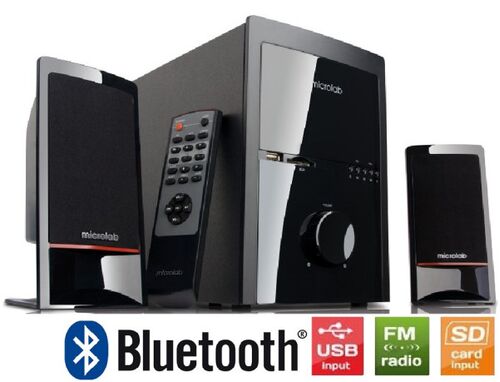 MICROLAB M700BT AKTIVNI DRVEN ZVUCNICI 2.1 46W RMS(18W,2X14W) SD, USB, FM, BLUETOOTH, DALJINSKI, 3.5