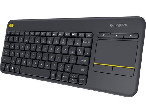 LOGITECH K400 PLUS WIRELESS TOUCH KEYBOARD BLACK YU