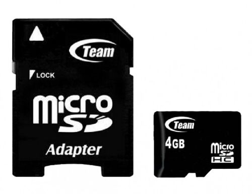 TEAMGROUP MICRO SDHC 4GB CLASS 10+SD ADAPTER TUSDH4GCL1003