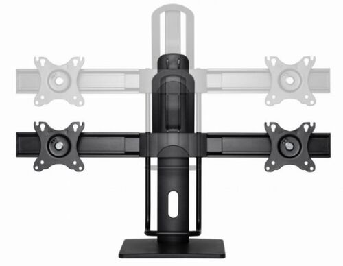 MS-D2-01 GEMBIRD PODESIVI STONI DRZAC ZA DVA MONITOR, TILT, 17-27 MAX.2X6KG