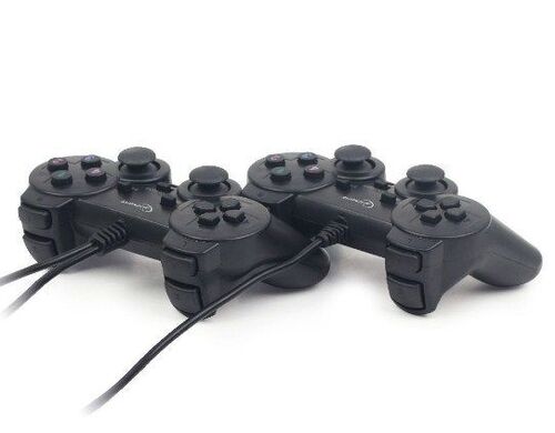 JPD-UDV2-01 GEMBIRD USB 2.0 DOUBLE ANALOG VIBRATION GAMEPAD BLACK