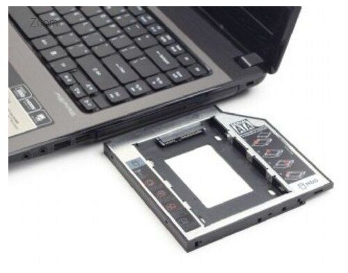 MF-95-02 GEMBIRD FIOKA ZA MONTAZU 2.5 SSD/SATA HDD(DO12.7MM) U 5.25 LEZISTE U LAPTOP UMESTO OPTIKE A