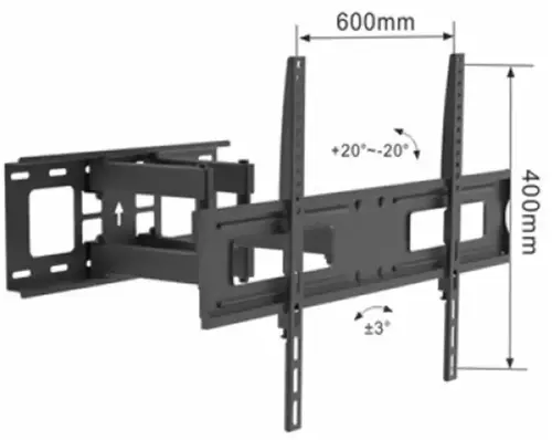 NOSAČ ZA TV LINKOM 37-75/MAX VESA 600X400/50KG/ZGLOBNI