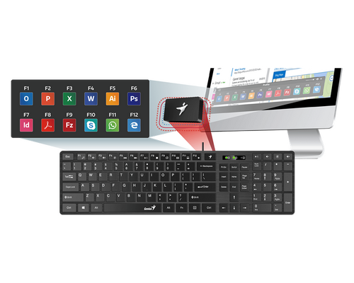 GENIUS SlimStar 126 USB YU crna tastatura 3