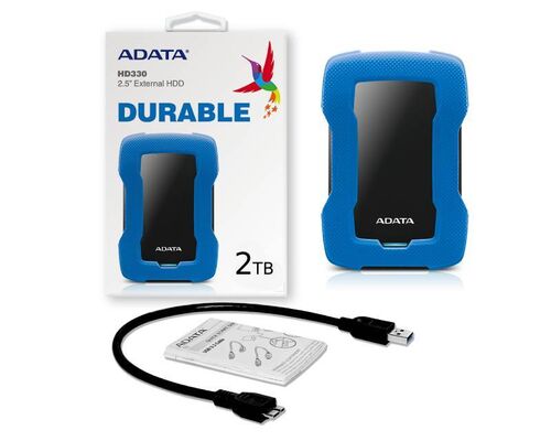 A-DATA 2TB 2.5 INČA AHD330-2TU31-CBL PLAVI EKSTERNI HARD DISK