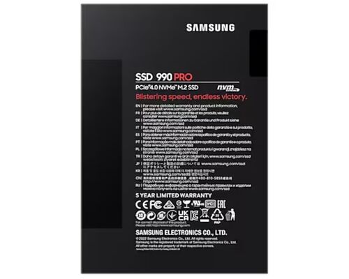 SAMSUNG 4TB M.2 NVME MZ-V9P4T0BW 990 PRO SERIES SSD