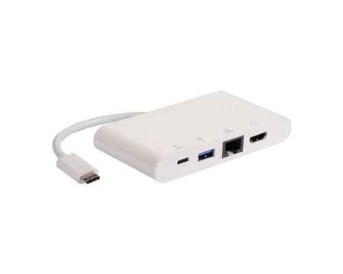 E-GREEN ADAPTER USB 3.1 TIP C (M) - HDMI + USB3.0 + RJ45 + TIP C (F) BELI