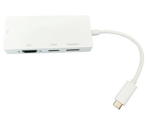 E-GREEN ADAPTER USB 3.1 TIP C (M) - DISPLAY PORT + HDMI + VGA + DVI (F) BELI