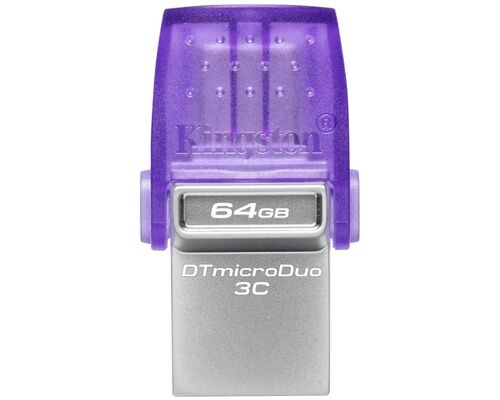 KINGSTON 64GB DATATRAVELER MICRODUO 3C USB 3.2 FLASH DTDUO3CG3/64GB