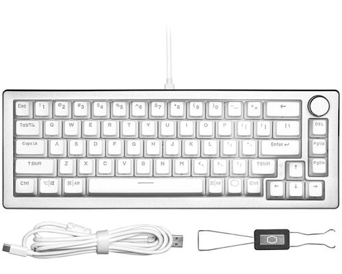 COOLER MASTER CK720 GAMING MEHANIČKA TASTATURA, BROWN SWITCH, BELA(CK-720-SKKM1-US)