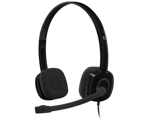 LOGITECH H151 STEREO HEADSET SINGLE JACK SLUŠALICE SA MIKROFONOM CRNE