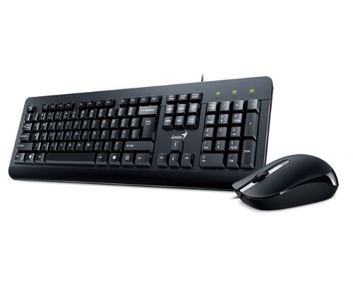 GENIUS KM-160 USB US CRNA TASTATURA+ USB CRNI MIŠ