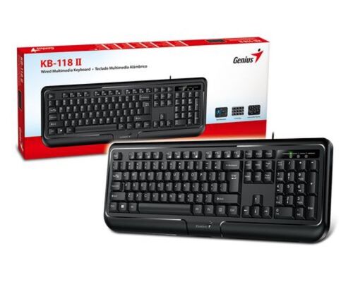 GENIUS KB-118 II USB US CRNA TASTATURA