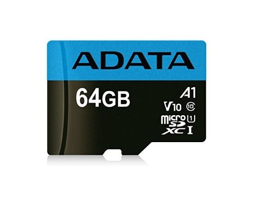 A-DATA MEMORIJSKA KARTICA UHS-I MICROSDXC 64GB CLASS 10 + ADAPTER AUSDX64GUICL10A1-RA1