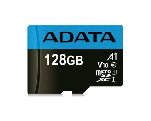 A-DATA MEMORIJSKA KARTICA UHS-I MICROSDXC 128GB CLASS 10 + ADAPTER AUSDX128GUICL10A1-RA1