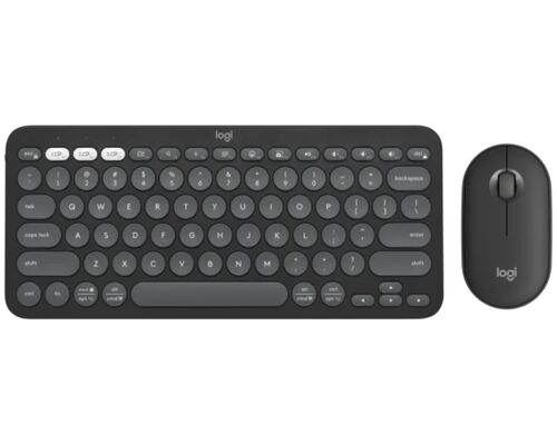 LOGITECH PEBBLE2 WIRELESS COMBO US TASTATURA + MIŠ CRNA