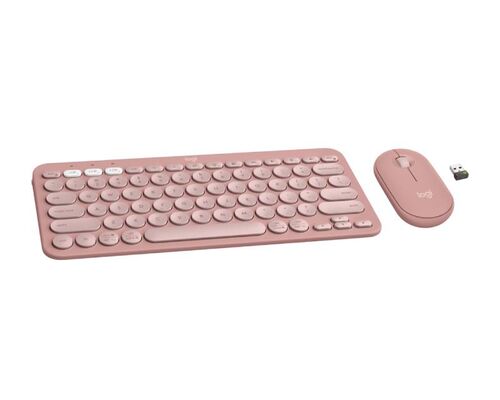 LOGITECH PEBBLE2 WIRELESS COMBO US TASTATURA I MIŠ ROZE