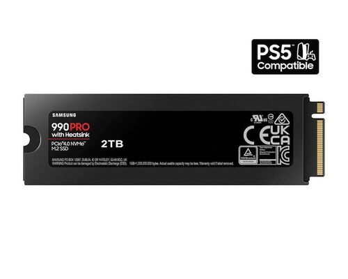 SAMSUNG 2TB M.2 NVME MZ-V9P2T0CW 990 PRO SERIES HEATSINK SSD