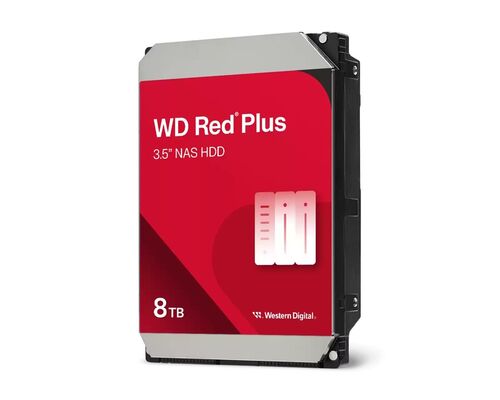 WD 8TB 3.5" SATA III 256MB INTELLIPOWER WD80EFPX RED PLUS HARD DISK