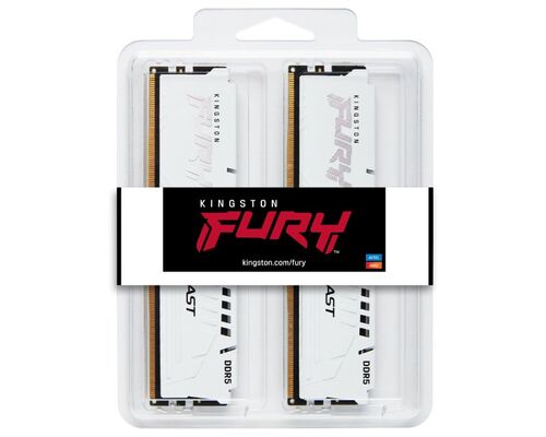 KINGSTON DIMM DDR5 64GB (2X32GB KIT) 6000MT/S KF560C36BWEK2-64 FURY BEAST WHITE EXPO