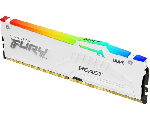 KINGSTON DIMM DDR5 32GB 5200MT/S KF552C40BWA-32 FURY BEAST RGB WHITE XMP