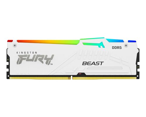 KINGSTON DIMM DDR5 32GB 5200MT/S KF552C40BWA-32 FURY BEAST RGB WHITE XMP