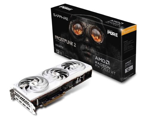 SAPPHIRE AMD RADEON PURE RX 7700 XT 12GB 192BIT  FROSTPUNK 2 EDITION 12GB (11335-08-50G) BELA GRAFIČKA KARTA