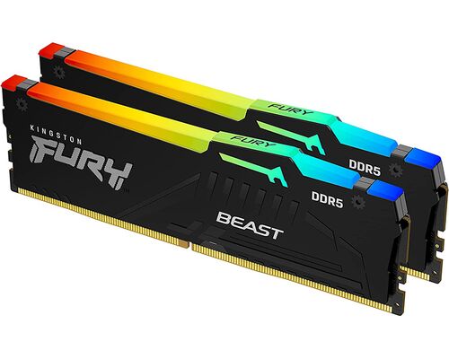 KINGSTON DIMM DDR5 32GB (2X16GB KIT) 5600MT/S KF556C36BBEAK2-32 FURY BEAST RGB EXPO