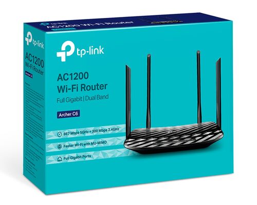 TP-LINK ARCHER C6 AC1200 WIRELESS MU-MIMO GIGABIT ROUTER