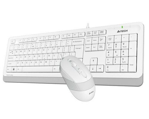 A4 TECH F1010 FSTYLER USB US BELA TASTATURA + USB BELI MIŠ