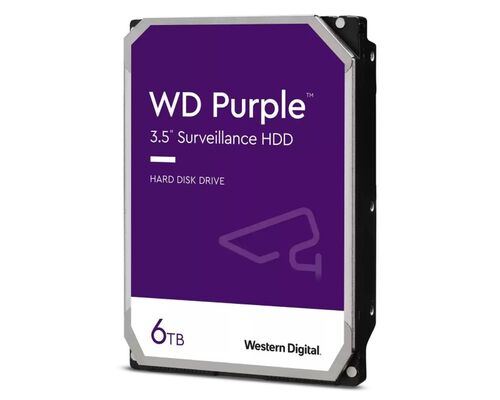 WD 6TB 3.5" SATA III 64MB INTELLIPOWER WD63PURZ PURPLE HARD DISK