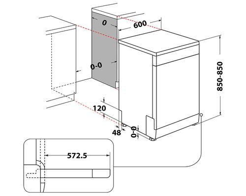 WHIRLPOOL W2F HD624 X MAŠINA ZA PRANJE SUDOVA - 60CM