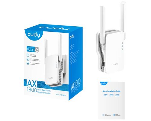 CUDY RE1800 AX1800 DUAL BAND WI-FI 6 RANGE EXTENDER