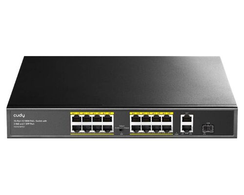 CUDY FS1018PS1 16-PORT 10/100M POE+ SWITCH WITH 1 COMBO SFP PORT